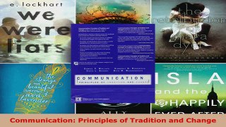Read  Communication Principles of Tradition and Change Ebook Free