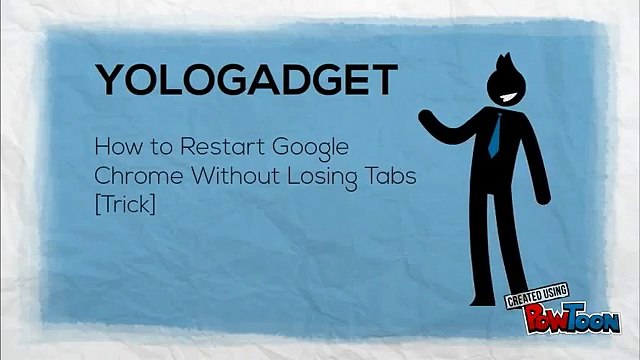 Restart Google Chrome without losing Tabs