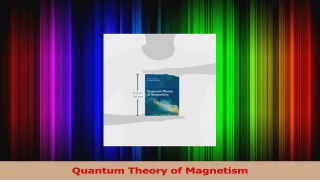 PDF Download  Quantum Theory of Magnetism Read Online
