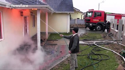 House in Romania destroyed by fire