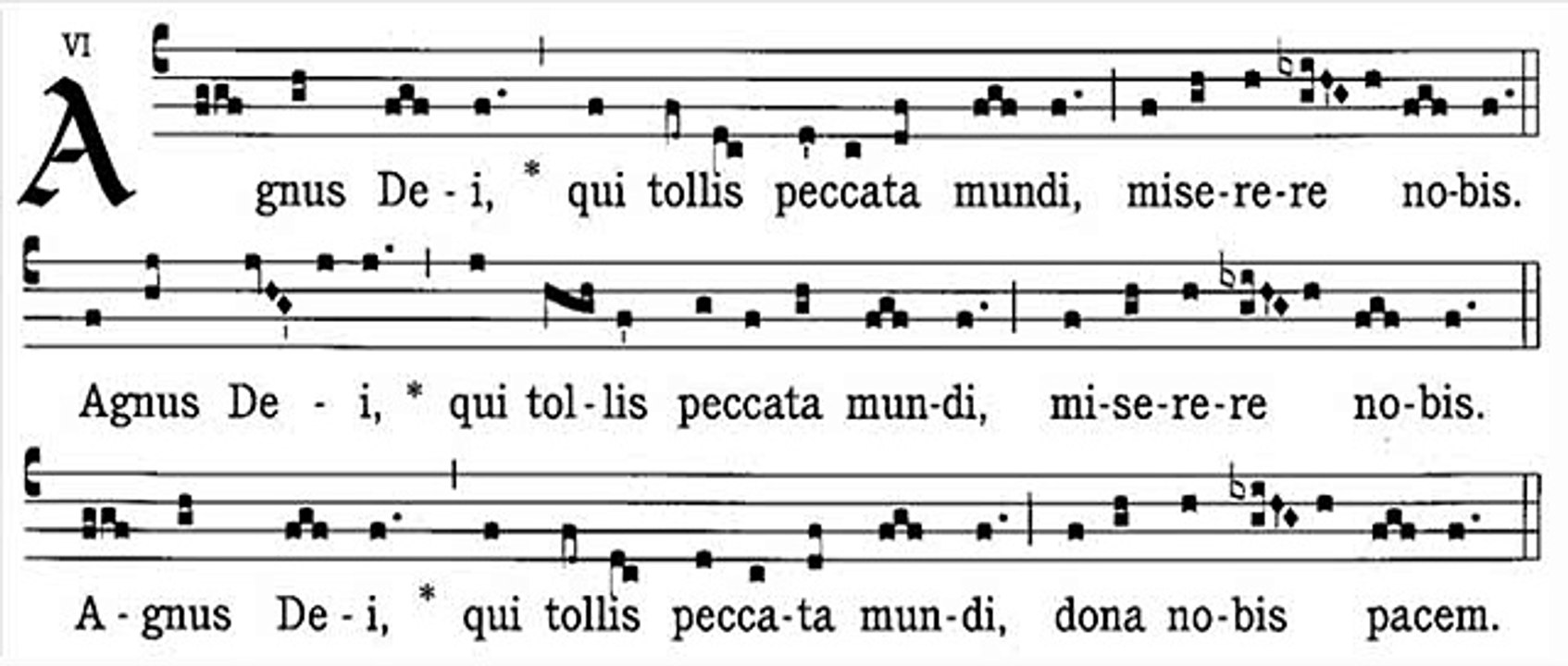 Agnus Dei gregorian missa VIII, De angelis (messe des anges)