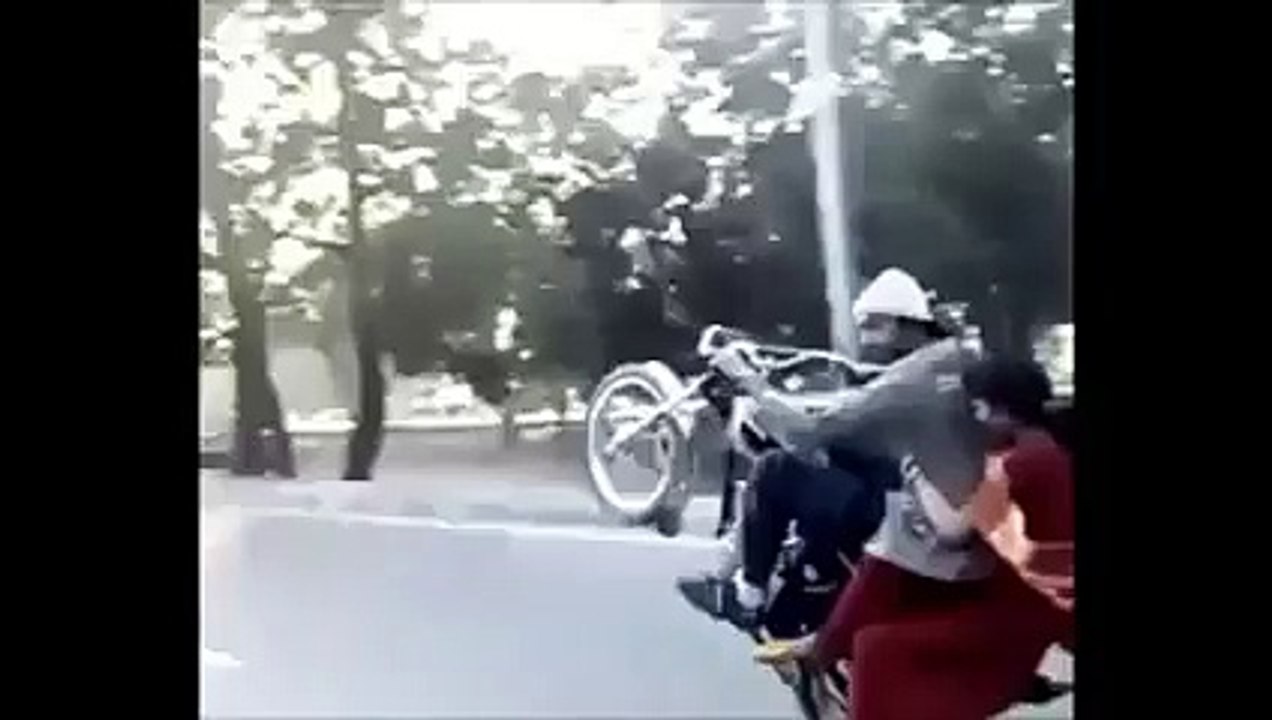 whatsapp funny videos 2015   funny bike stunt with girl   whatsapp funny videos