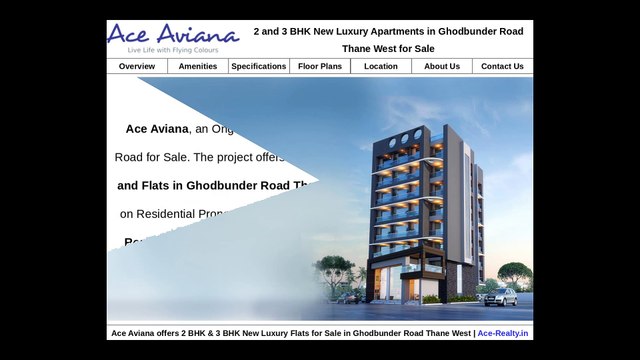 Ace Aviana offers New Luxury Apartments in Ghodbunder Road Thane West for Sale
