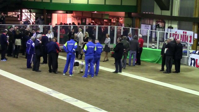 L'équipe slovène salue ses supporteurs, 35ème Trophée Charles Béraudier, Sport Boules, Lyon Sport Métropole 2016