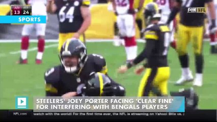Steelers' Joey Porter facing 'clear fine' for interfering with Bengals players