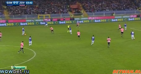 Goal Antonio Cassano - Sampdoria 1-2 Juventus (10.01.2016) Serie A