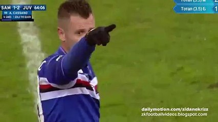 Antonio Cassano Super Goal Sampdoria 1-2 Juventus Serie A