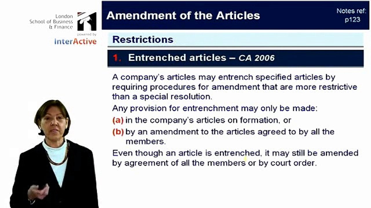 ACCA F4 08.4. Company Law - Statutory books, Records and Returns
