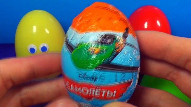 Surprise eggs with eyes! Unboxing 3 surprise eggs Disney PLANES For Kids For BABY