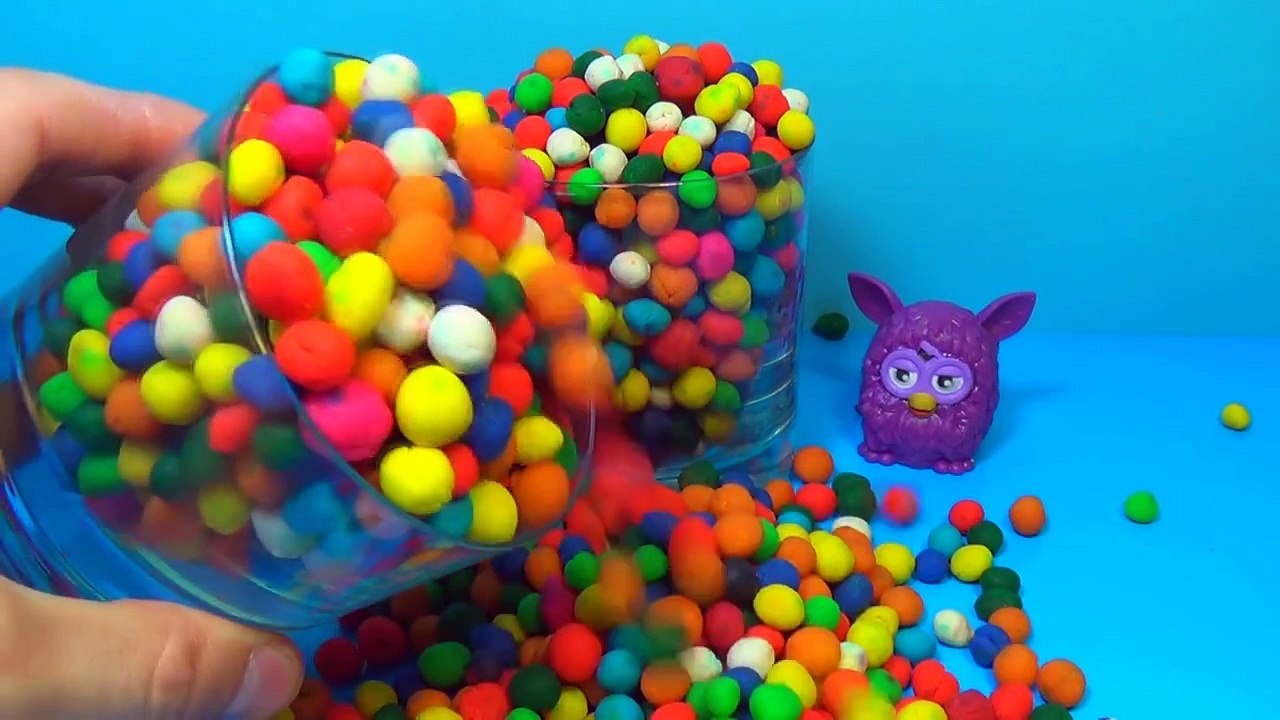 Play Doh surprise eggs! Littlest Pet Shop FURBY LPS Unboxing eggs surprise For KIDS