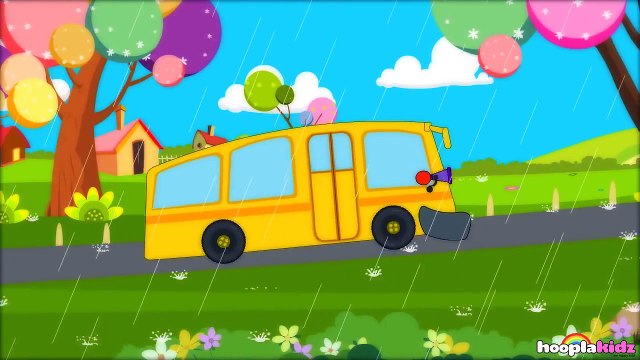 Wheels On The Bus Go Round And Round | Nursery Rhymes For Babies | New Yellow Bus by HooplaKidz