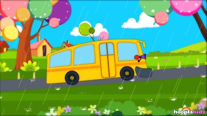 Wheels On The Bus Go Round And Round | Nursery Rhymes For Babies | New Yellow Bus by HooplaKidz