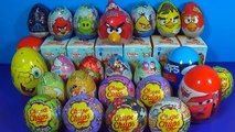 30 surprise eggs!!! Disney Cars Angry Birds STAR WARS SpongeBob SMURFS Peppa Pig Kinder Surprise