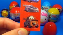 18 Surprise eggs Kinder Surprise SpongeBob Disney PLANES Cars HELLO KITTY SPIDER-MAN TOY Story!