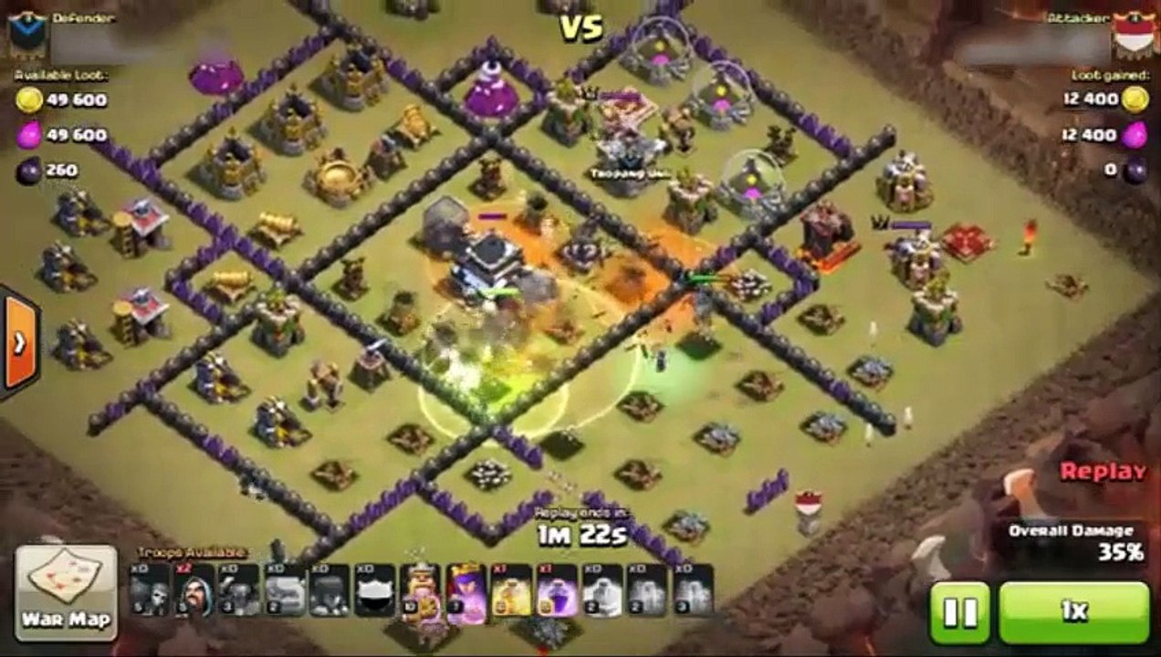 Clash of Clans - TH9 GoWiPeNe Attack #6
