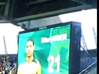 Ecran joueur avant le match contre Toulouse