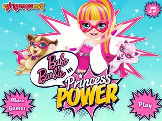 Baby Barbie In Princess Power - Cartoon Video Games For Kids