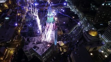 Nouvelle Année : Le célèbre feu d'artifice de New York filmé par un drone