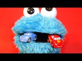 Cookie Monster Eats Pixar Cars Lightning McQueen, Mater, Francesco and more