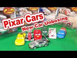 Pixar Cars Unboxing New Silver Car Nigel Gearsley with other McQueen Cars