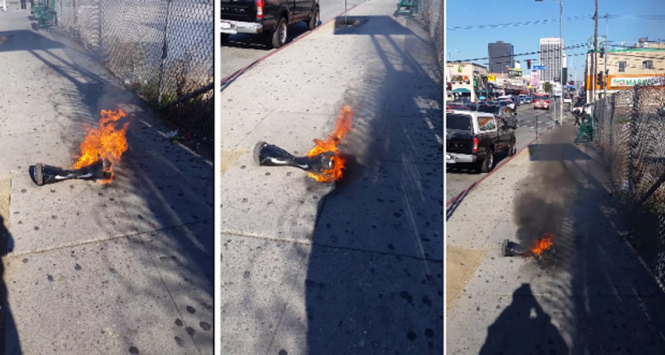 Son hoverboard prend feu sans raison