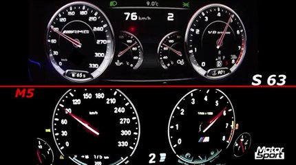 0-280 km/h : Mercedes S 63 AMG Coupé VS BMW M5 (Motorsport)