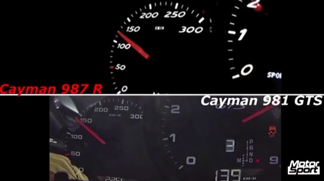 0-280 km/h : Porsche Cayman R 987 VS Cayman GTS 981 (Motorsport)