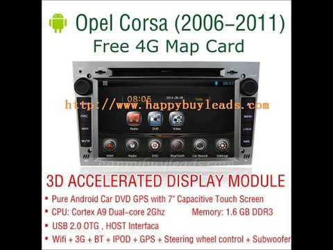 Opel Corsa Car Audio System Android DVD GPS Navigation Wifi