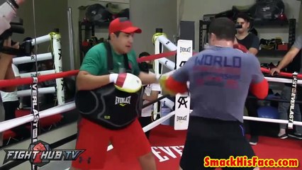 Saul "Canelo" Alvarez In Full Beast Mode Sparring and Mits Session