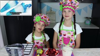 HEALTHY KIDS STRAWBERRY & YOGHURT POPSICLES - Kids how to ice lolly by Charli's crafty kitchen