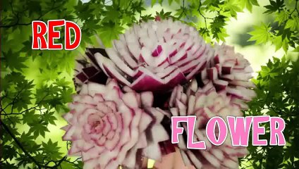 How to Make Red Onion Lotus Flower Fried Onion Ring_HD