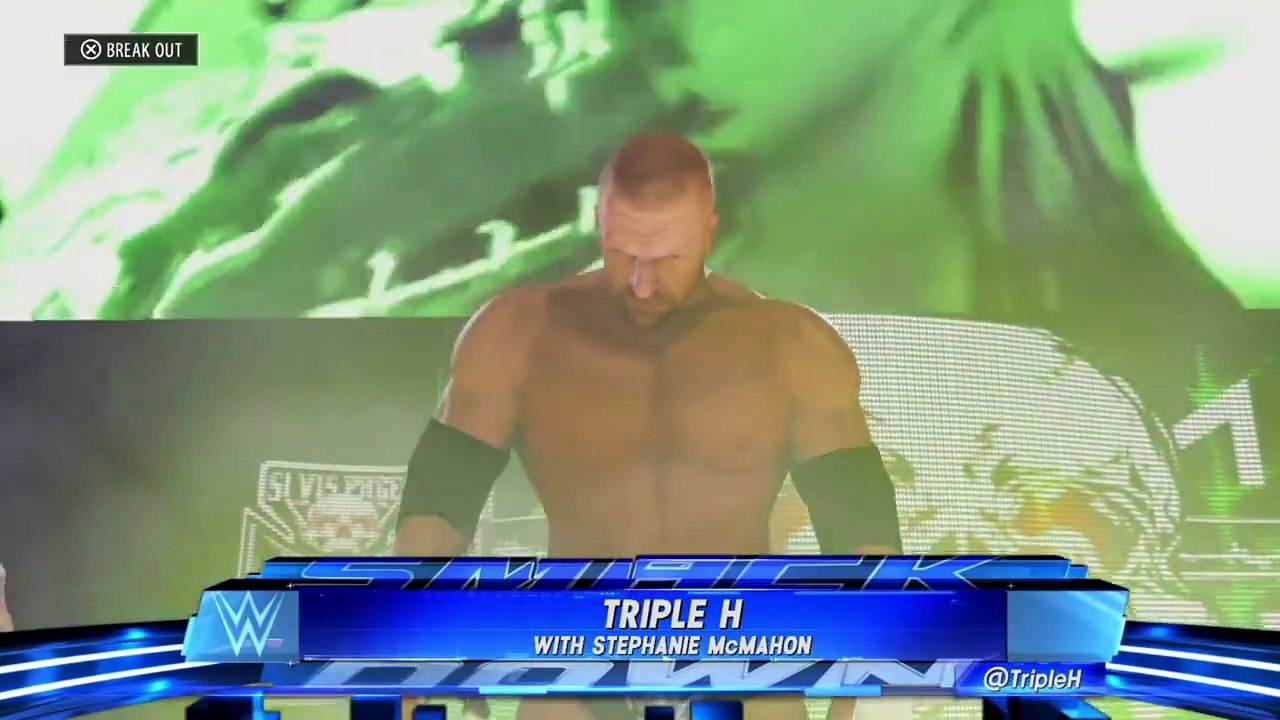 CNZ 2K16 Triple H vs Seth Rollins SmackDown 2016 One on One Match CNZ 2K16 (PS4)