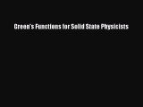 PDF Download Green's Functions for Solid State Physicists Read Online