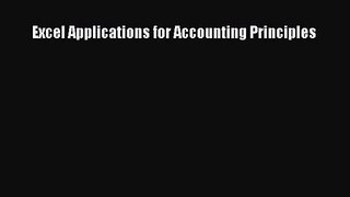 [PDF Download] Excel Applications for Accounting Principles [PDF] Full Ebook