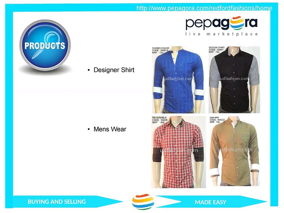 Redford Fashions - Designer Shirt, Mens Wear, Manufacturer and  Trading Company-www.pepagora.com