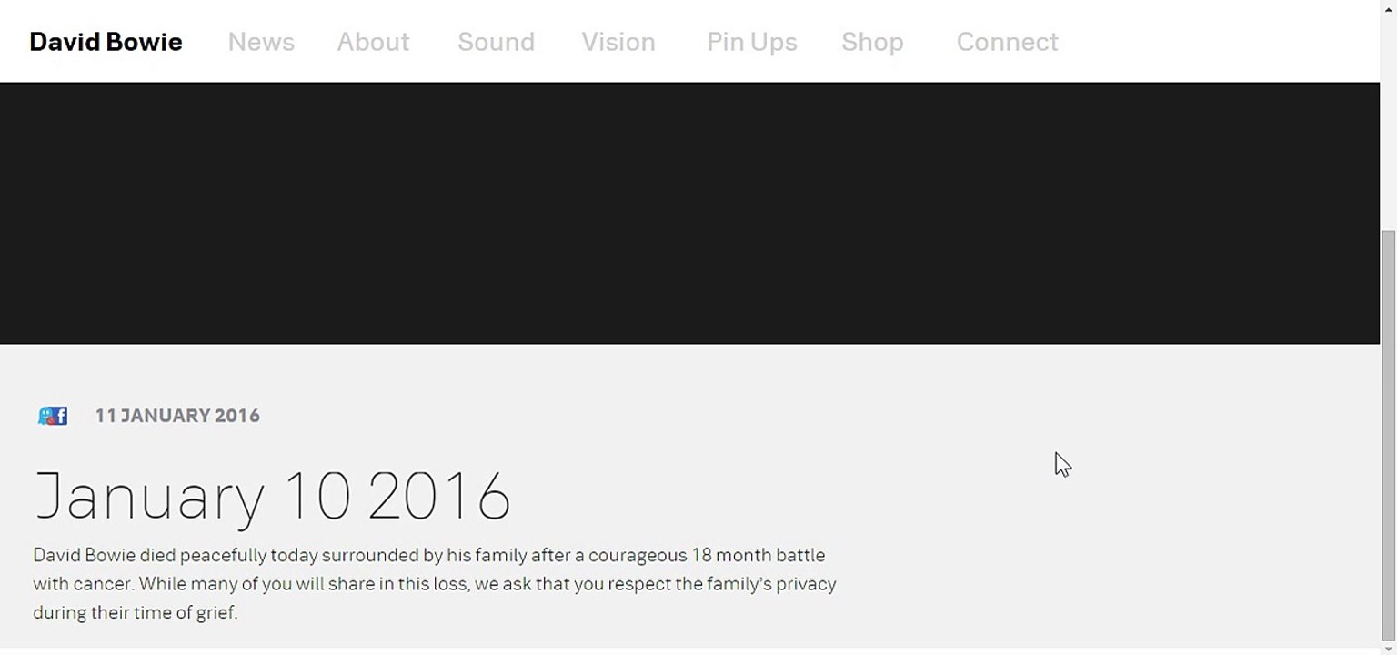 #Breaking News- Singer David Bowie Has died