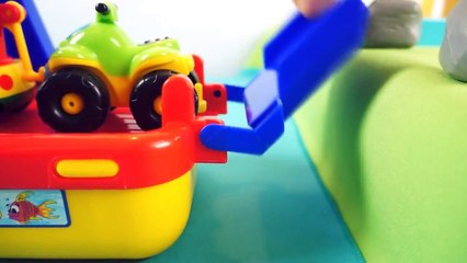 Видео для детей: Машинки и Паром. Учимся считать Цифра 3. Игры для малышей.