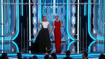 Amy Schumer and Jennifer Lawrence present together at Globes