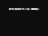 [PDF Download] Writing Grant Proposals That Win [Download] Online
