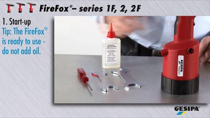 GESIPA FireFox: Inbetriebnahme (English)