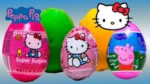 Kinder & Play Doh Surprise eggs Peppa Pig Hello Kitty Huevos sorpresa de chocolate