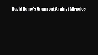 [PDF Download] David Hume's Argument Against Miracles [PDF] Online
