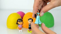 Monsters Play doh Kinder Surprise eggs Dora the explorer Disney Princess Toys 2015 Minions