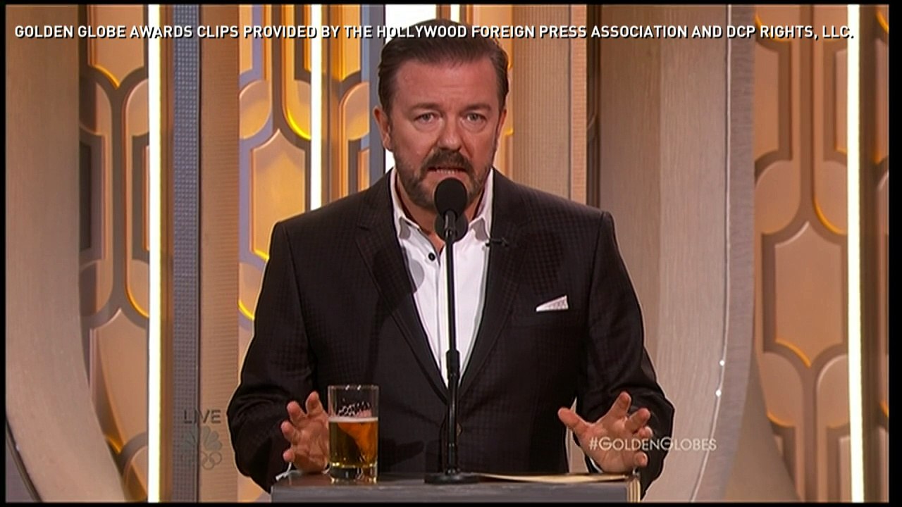 Ricky Gervais' best jokes at the Golden Globes video Dailymotion