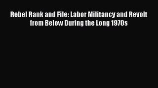 [PDF Download] Rebel Rank and File: Labor Militancy and Revolt from Below During the Long 1970s