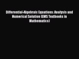 PDF Download Differential-Algebraic Equations: Analysis and Numerical Solution (EMS Textbooks