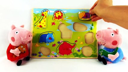 Peppa Pig WILD Animals JIGSAW PUZZLE Demo Toy Collection