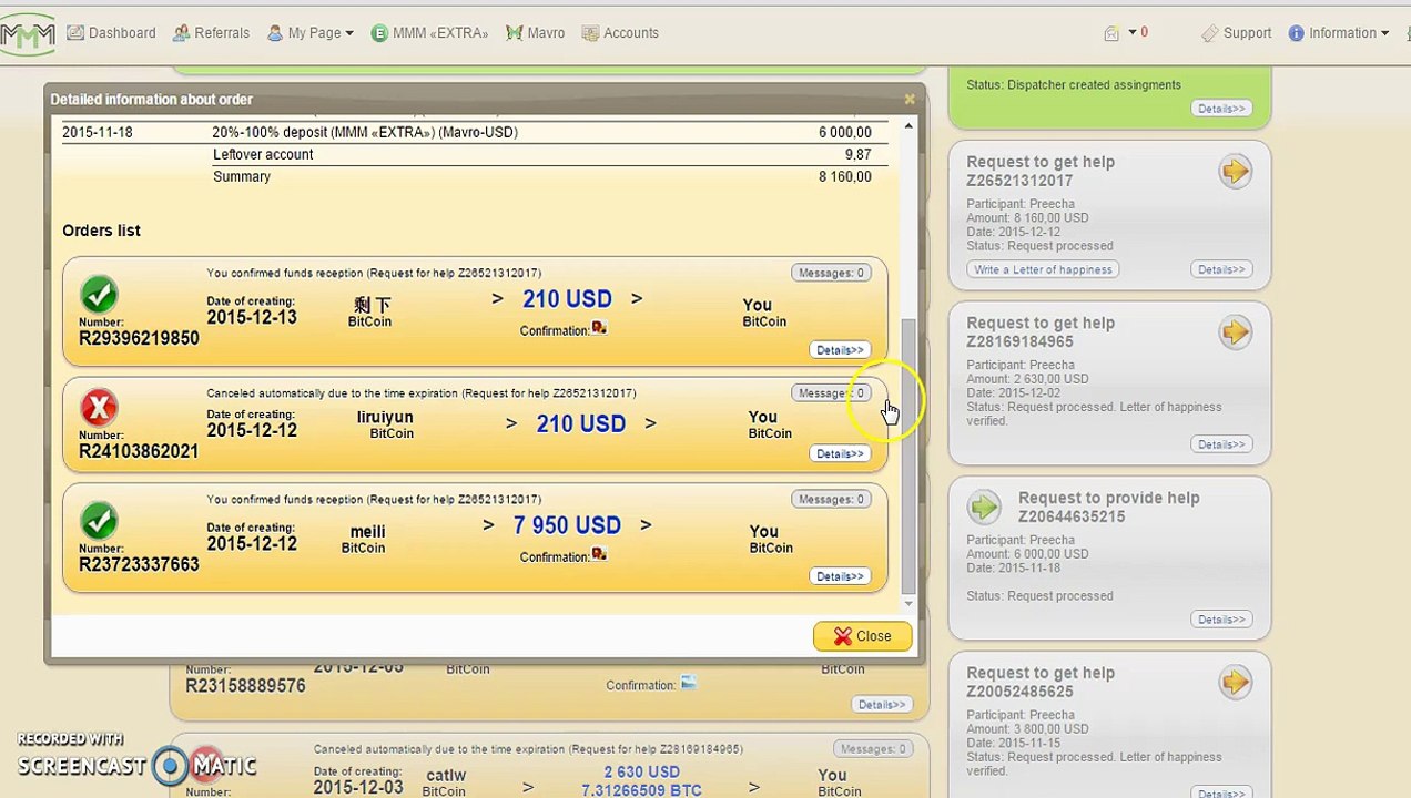 M M M pays 8160 USD