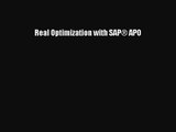 [PDF Download] Real Optimization with SAP® APO [Download] Full Ebook