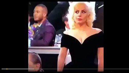 Lady Gaga Bumped into Leonardo DiCaprio While Accepting Her Award and His Reaction Was Priceless